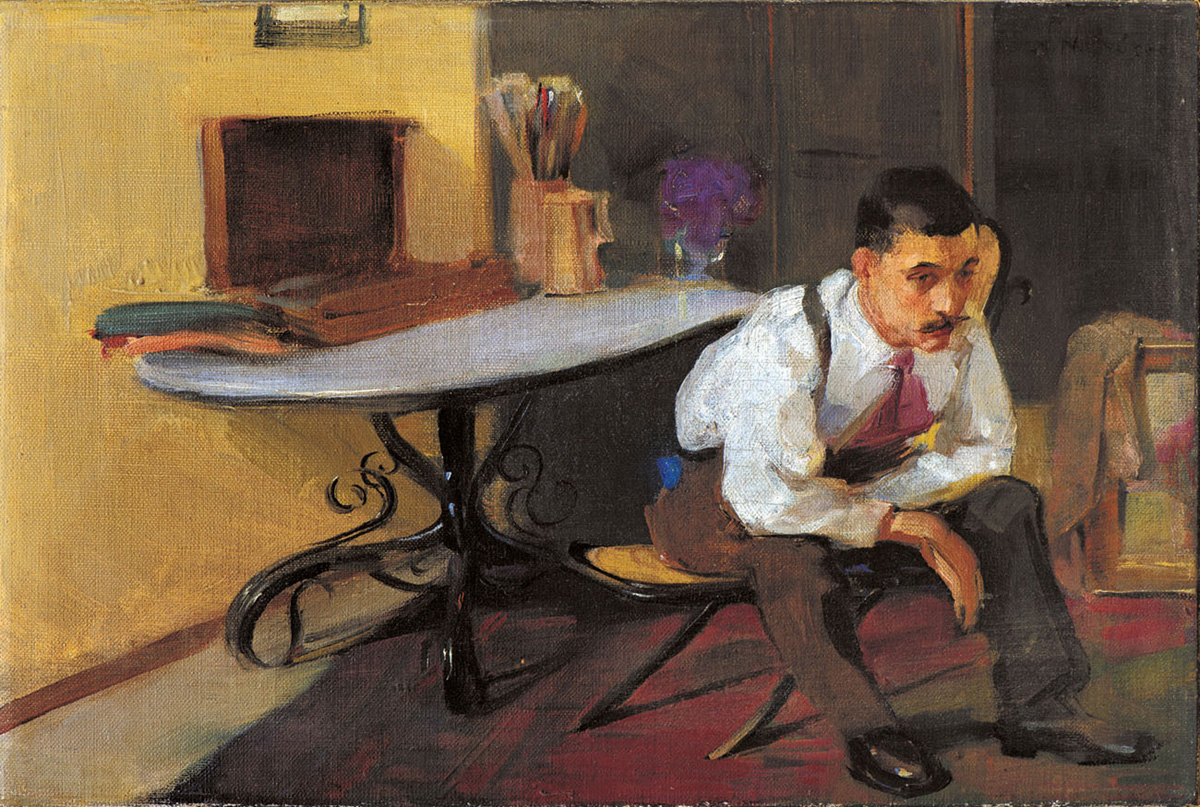 the artist at the atelier